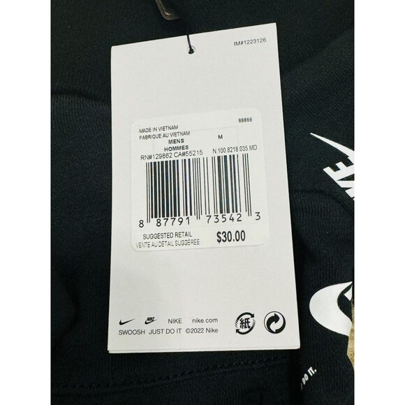 NWT Nike Club Fleece Training Gloves, N1008218-035 Black White Men’s  Sz Medium - Picture 7 of 8